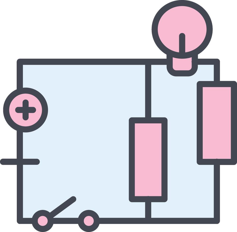 ícone de vetor de circuito elétrico