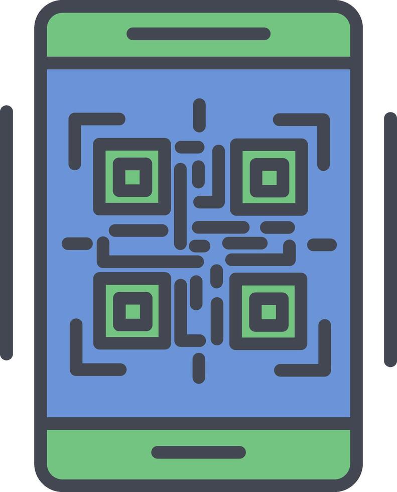 ícone de vetor de código qr