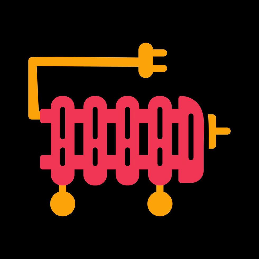 ícone de vetor de aquecedor de óleo