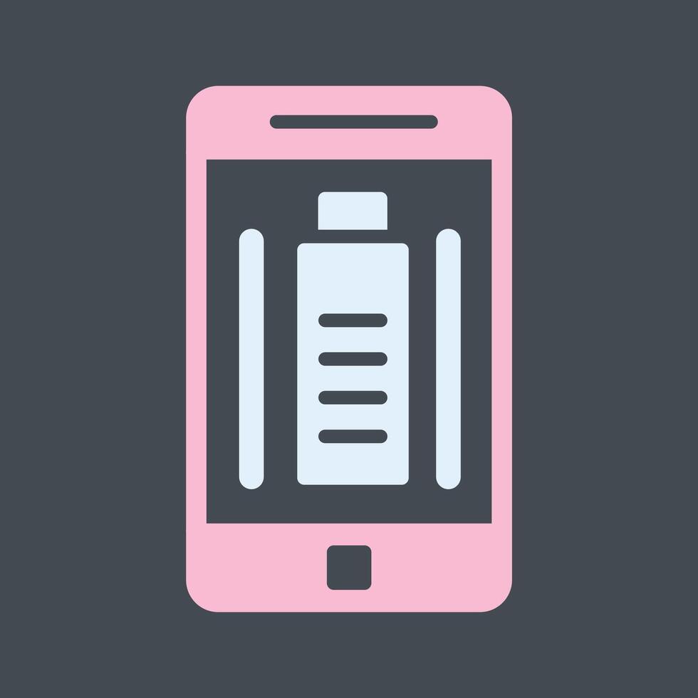 ícone de vetor de bateria móvel