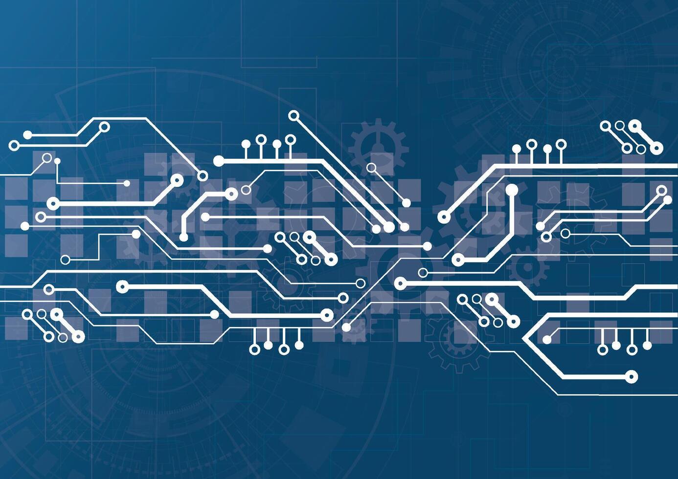 fundo abstrato com textura de placa de circuito de tecnologia. ilustração eletrônica da placa-mãe. conceito de comunicação e engenharia. ilustração vetorial vetor