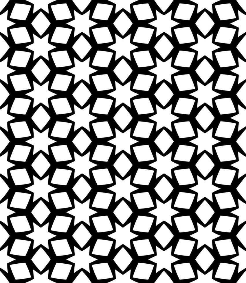 padrão abstrato sem emenda preto e branco. fundo e pano de fundo. design ornamental em tons de cinza. vetor