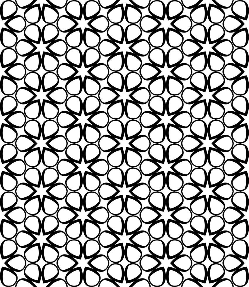 padrão abstrato sem emenda preto e branco. fundo e pano de fundo. design ornamental em tons de cinza. vetor