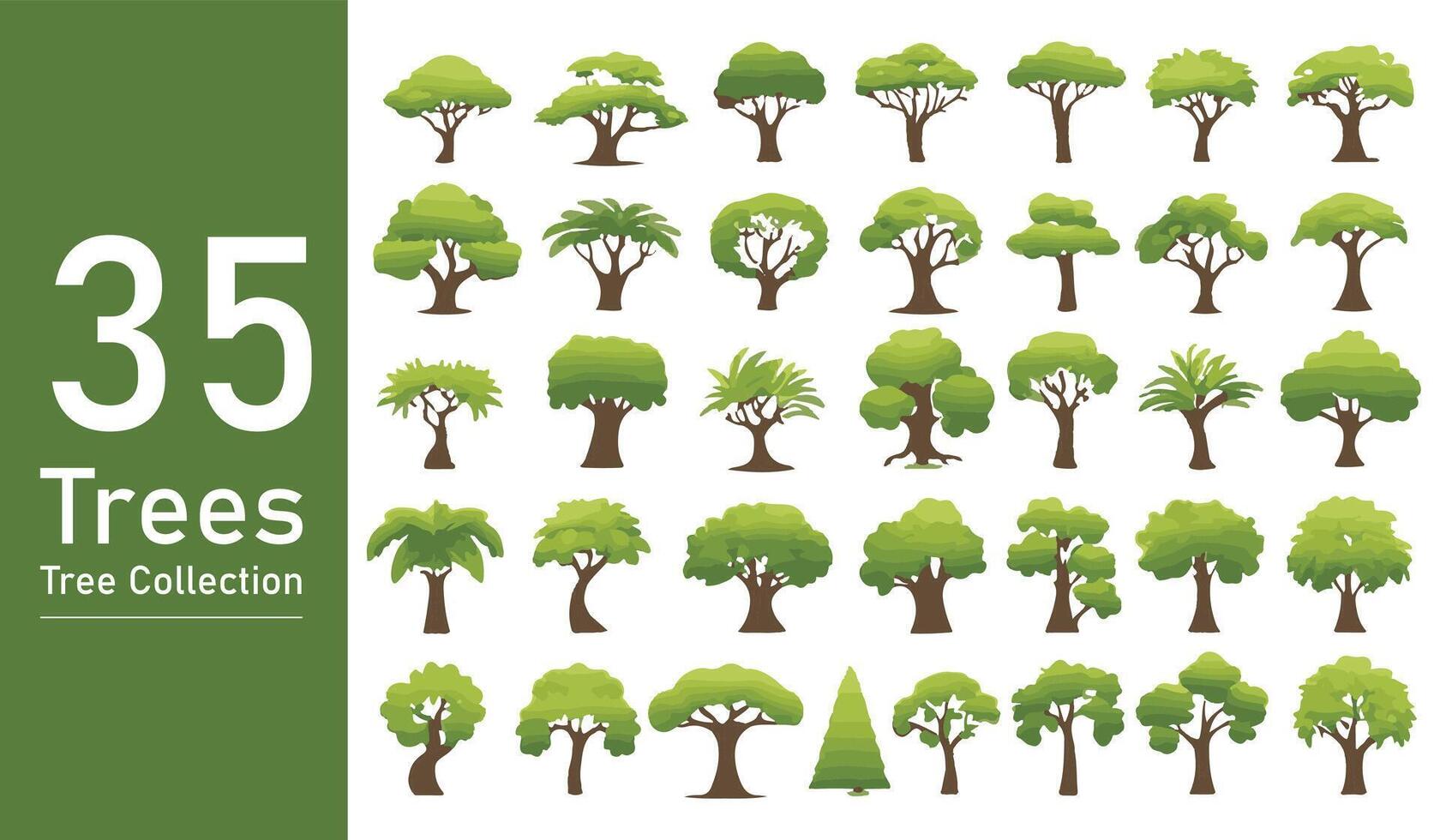 silhueta árvore linha desenhando definir, lado visualizar, conjunto do gráficos árvores elementos esboço símbolo. silhueta árvore linha desenhando definir, lado visualizar, ícone conjunto do gráficos árvores elementos esboço símbolo. vetor