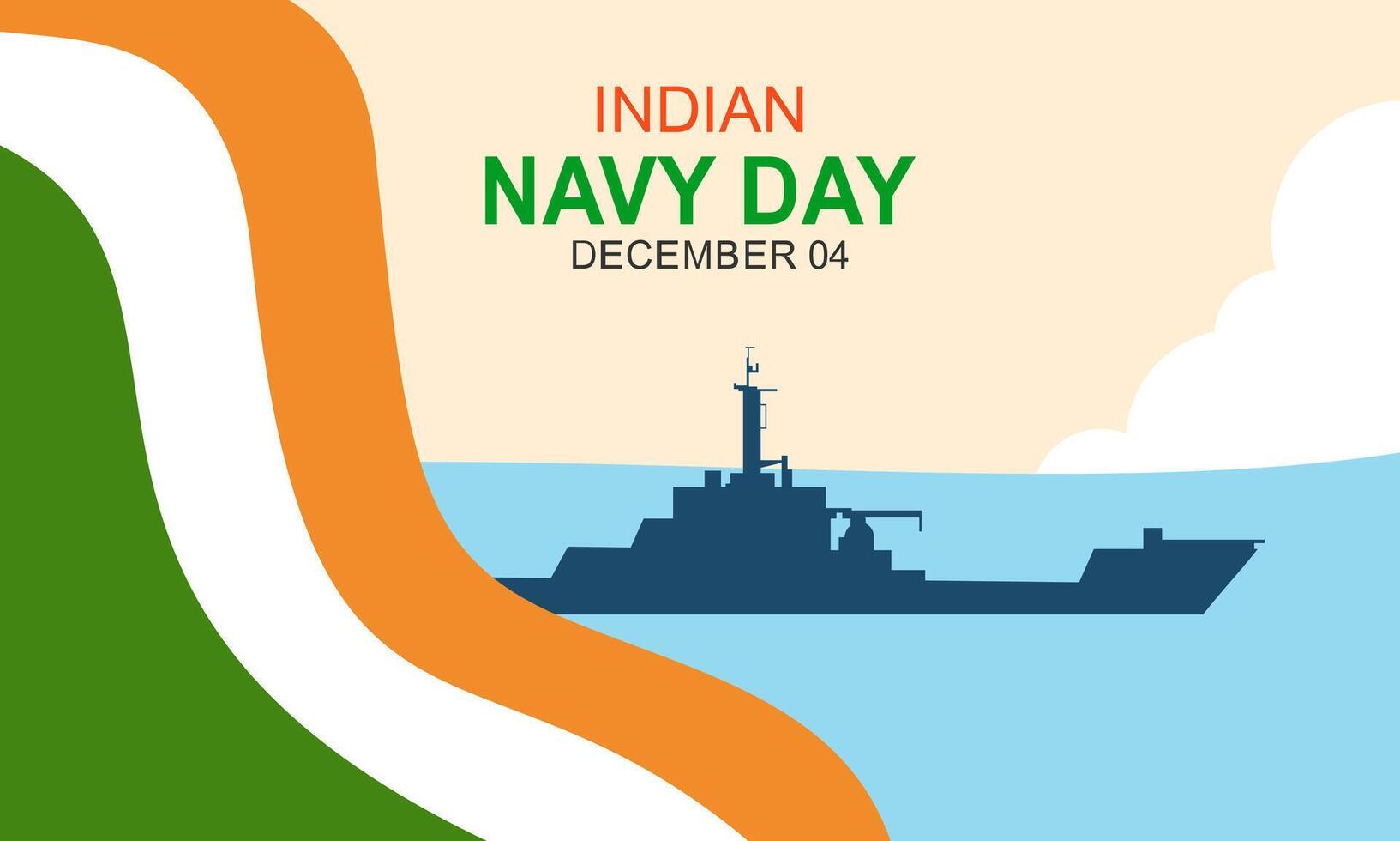 indiano marinha dia 4 dezembro modelo vetor