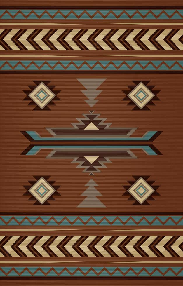 padrão nativo americano padrão de ornamento indiano geométrico étnico textura têxtil padrão asteca tribal navajo tecido mexicano decoração vetorial sem costura vetor