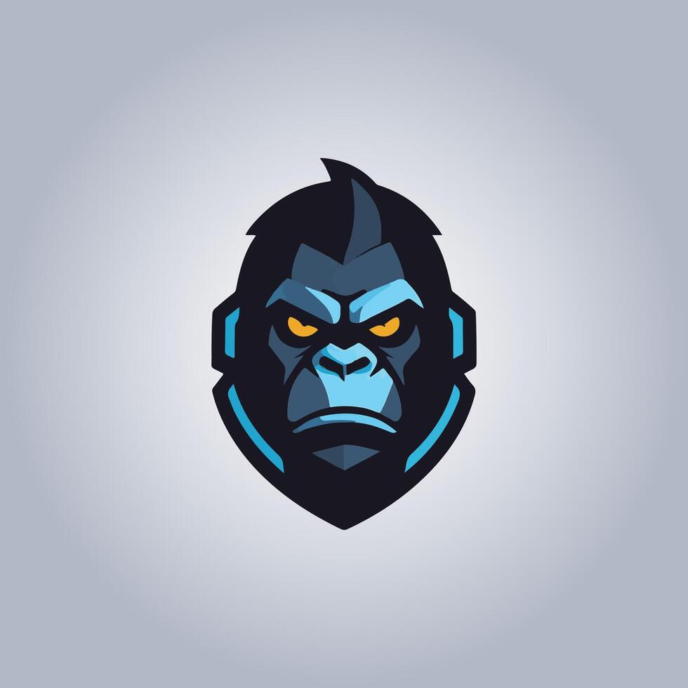 logotipo gorila cyberpunk Projeto ícone vetor