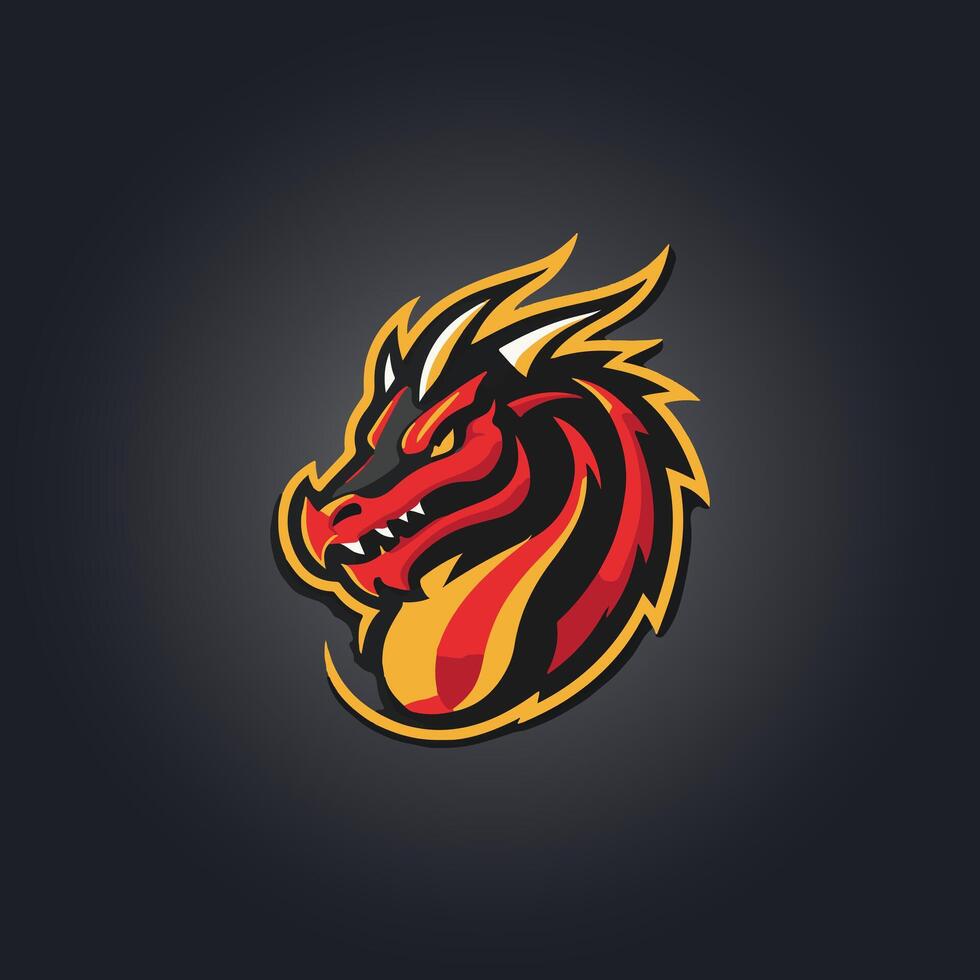 logotipo Dragão ícone ilustração vetor