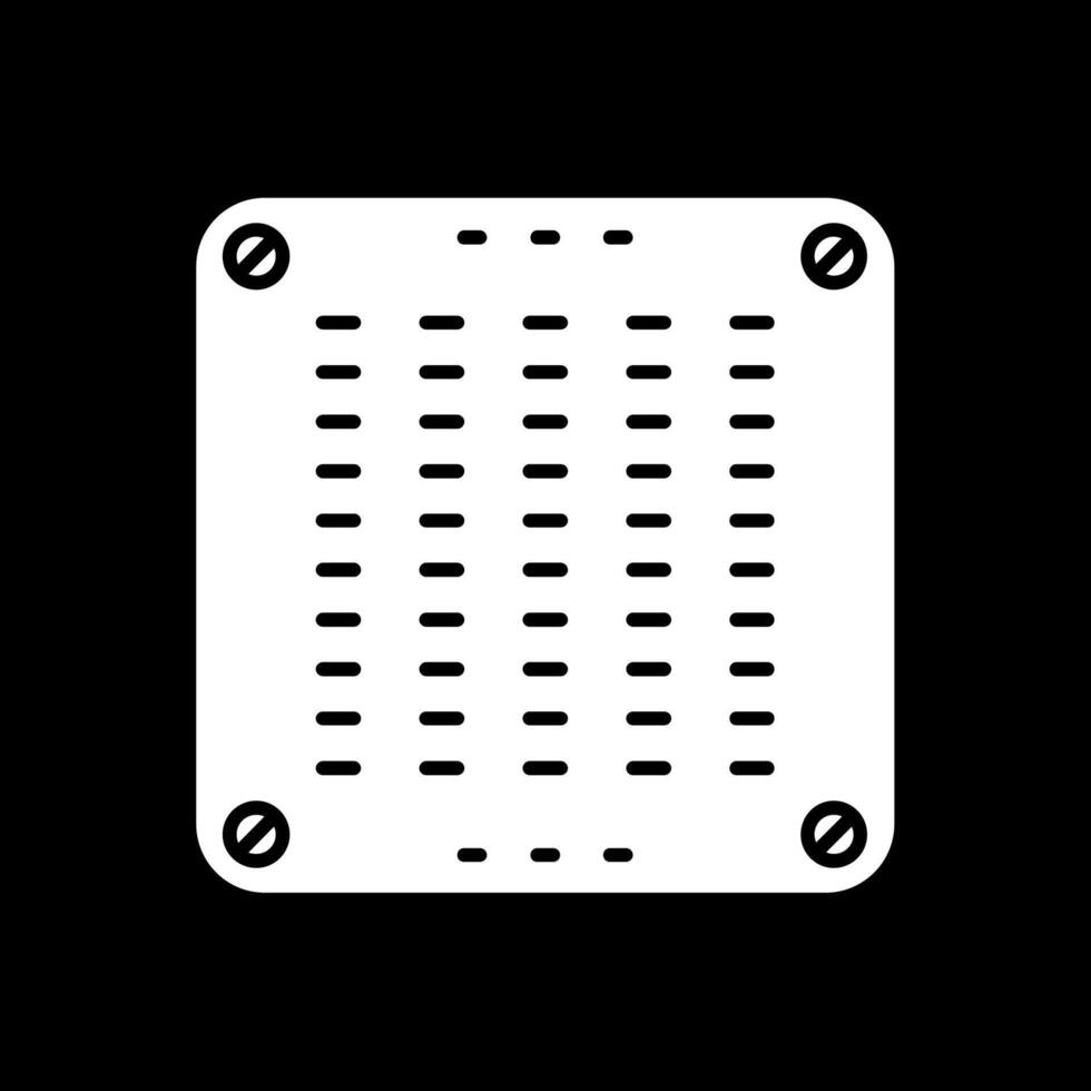 ícone invertido de glifo de ar condicionado vetor