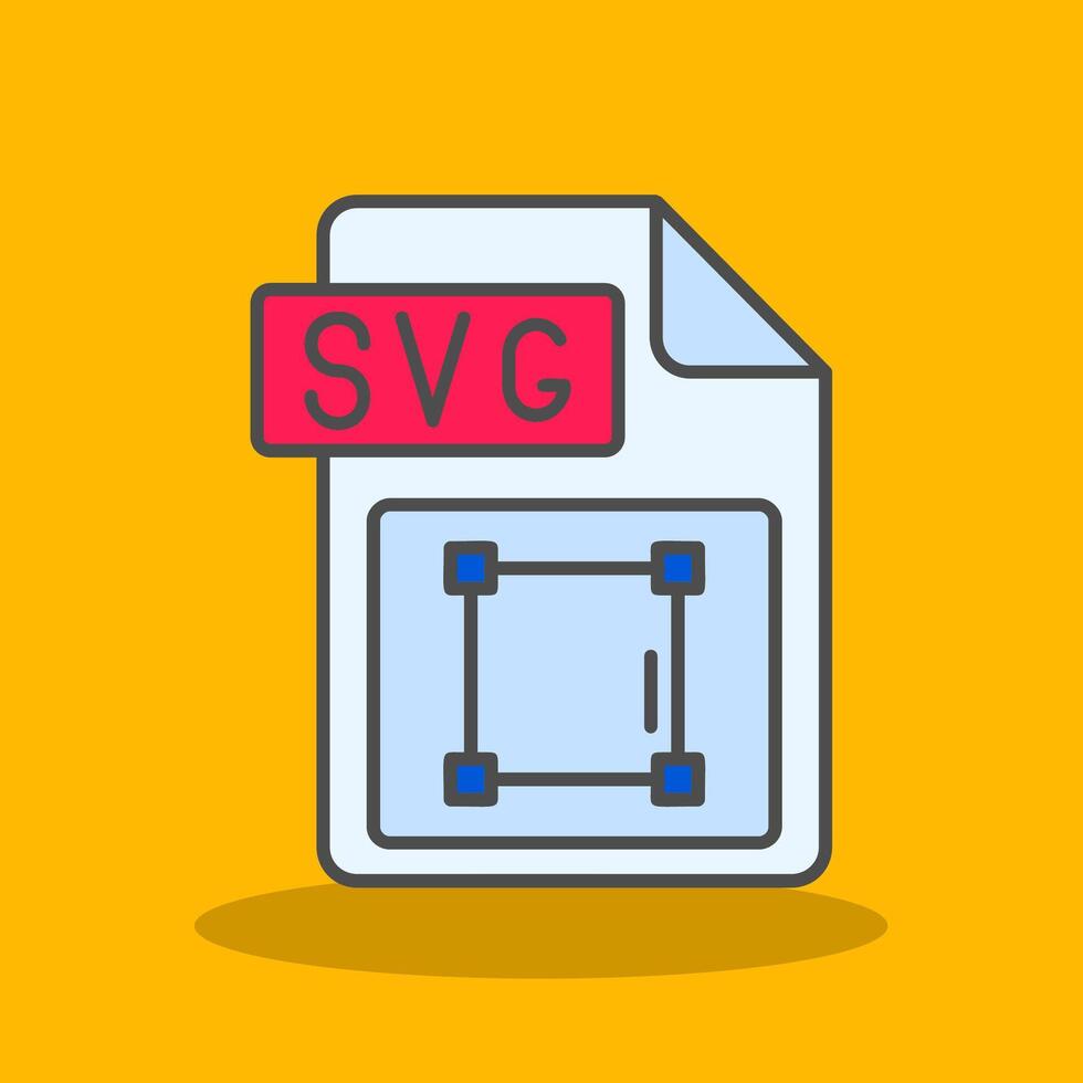 SVG Arquivo formato preenchidas sombra ícone vetor