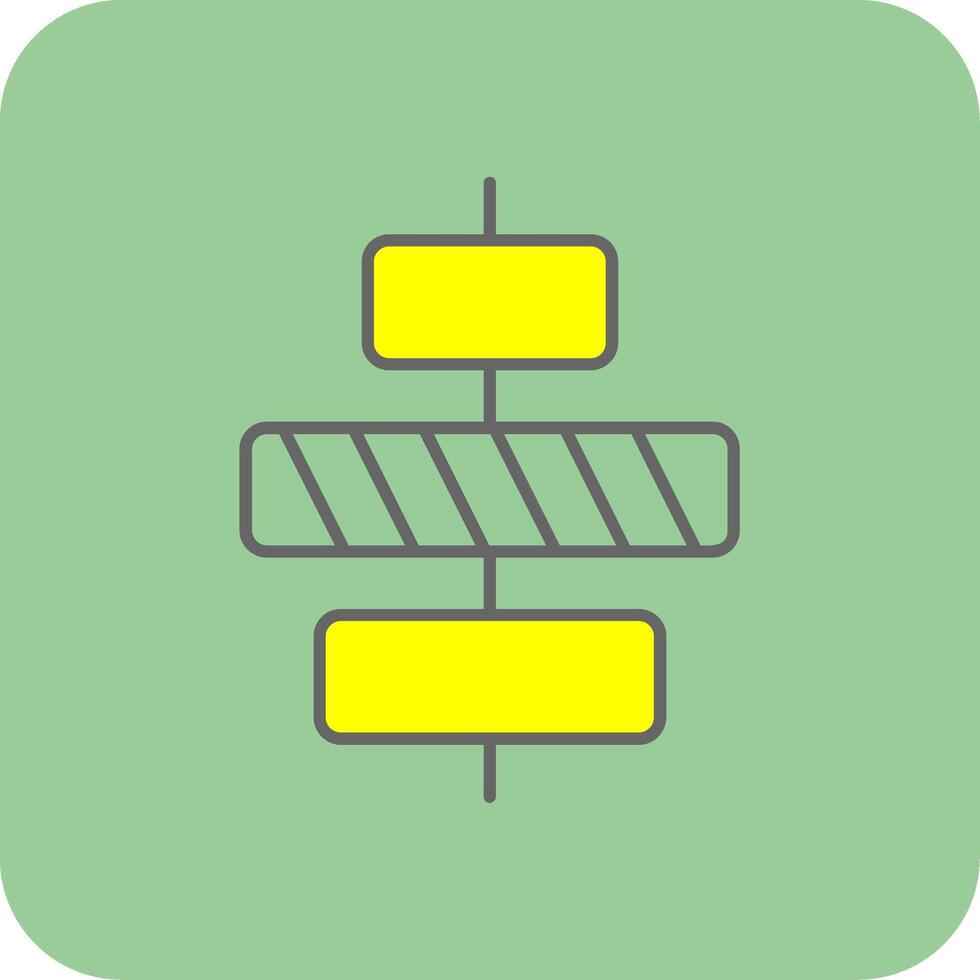 Centro alinhamento preenchidas amarelo ícone vetor