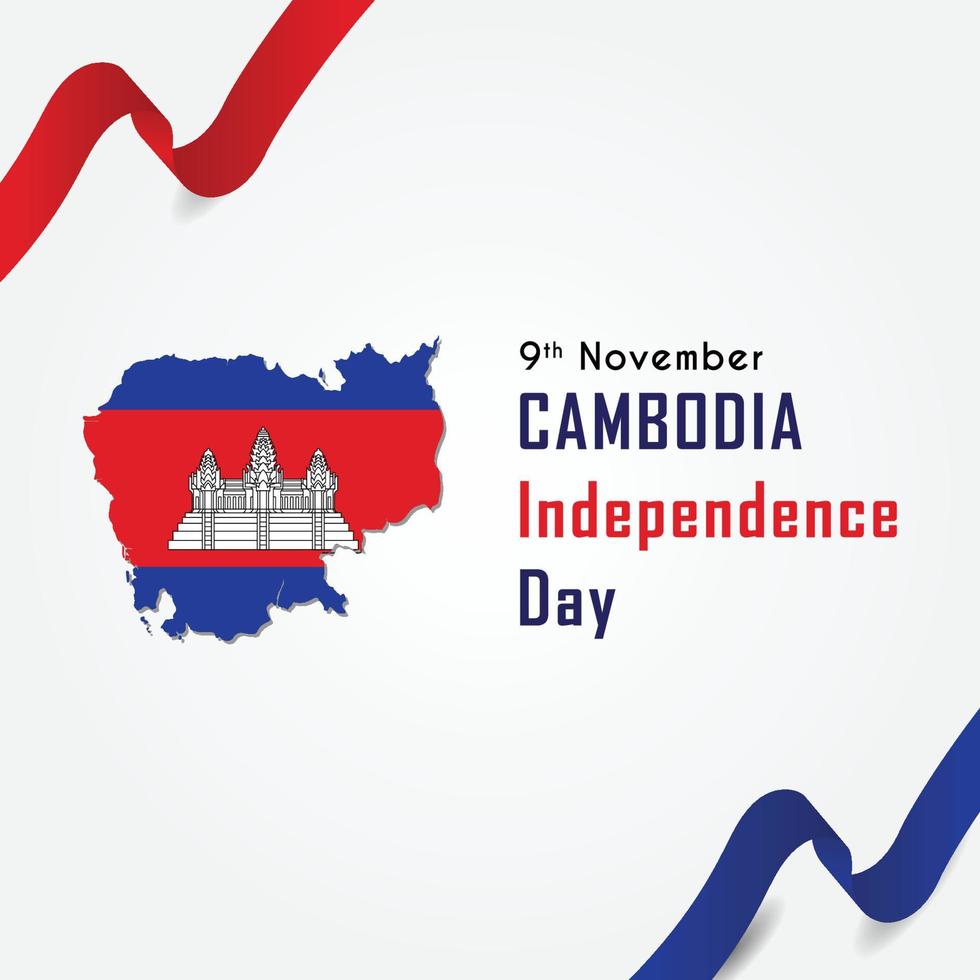 modelo de design de ilustração do dia da independência do Camboja vetor