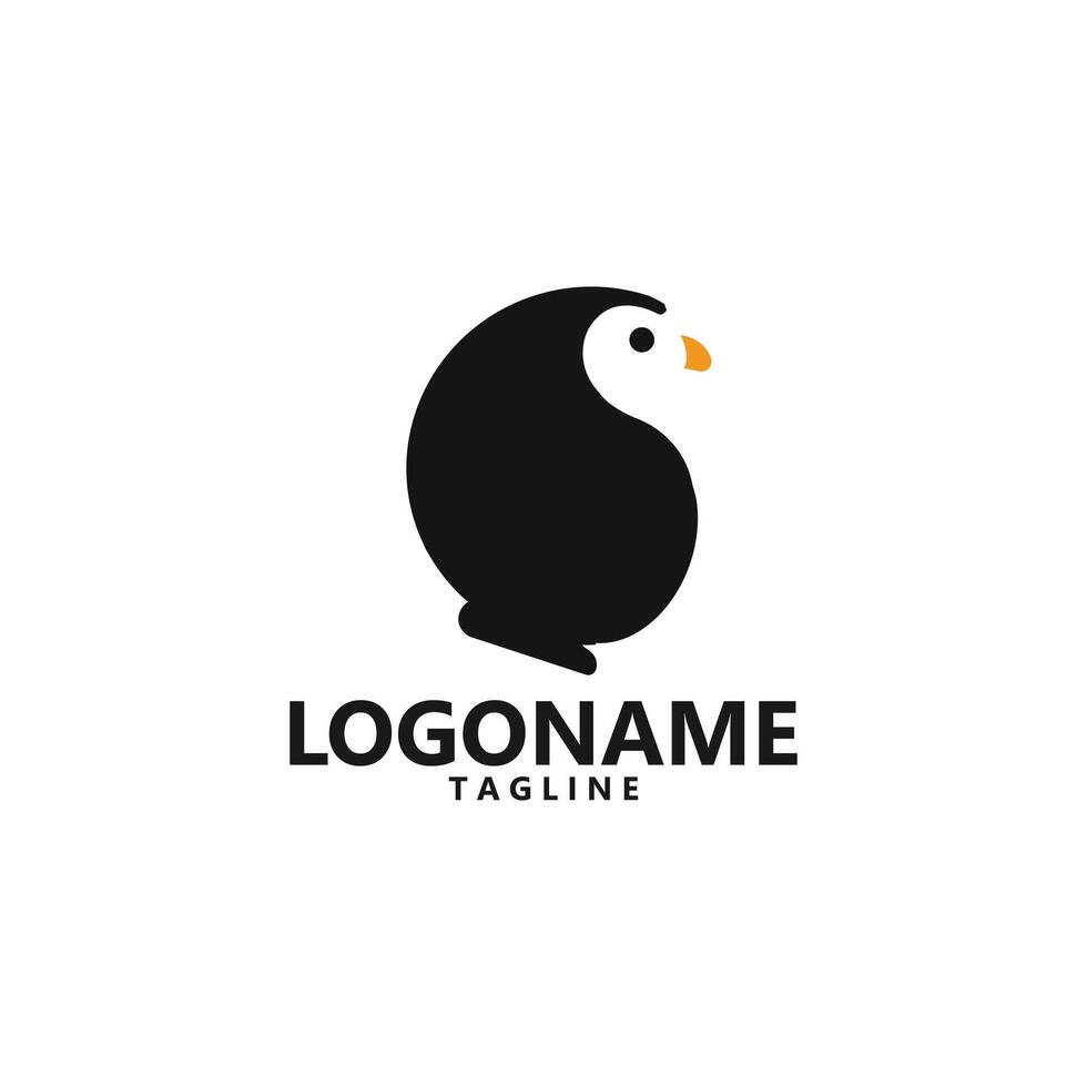 vetor de design de logotipo de pinguim