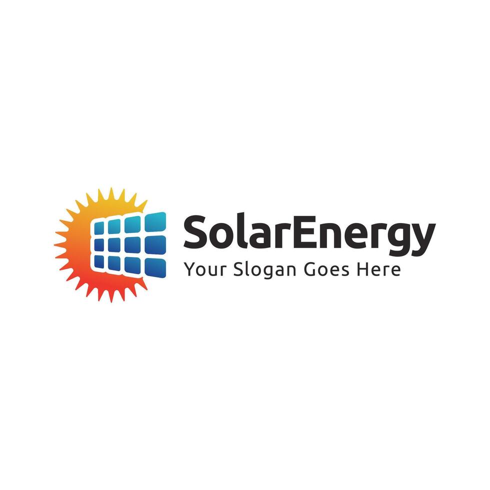 solar energia logotipo Projeto com moderno conceito. simples e moderno Sol vetor ilustração