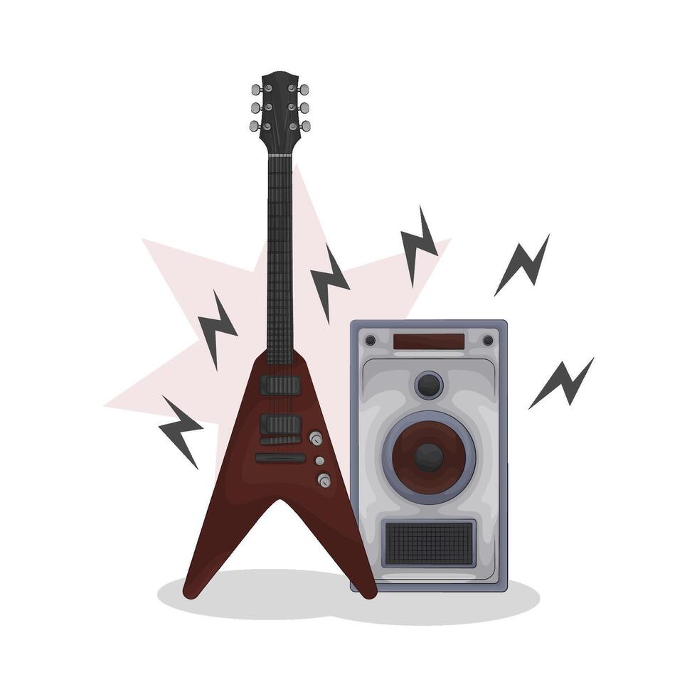 ilustração do elétrico guitarra vetor