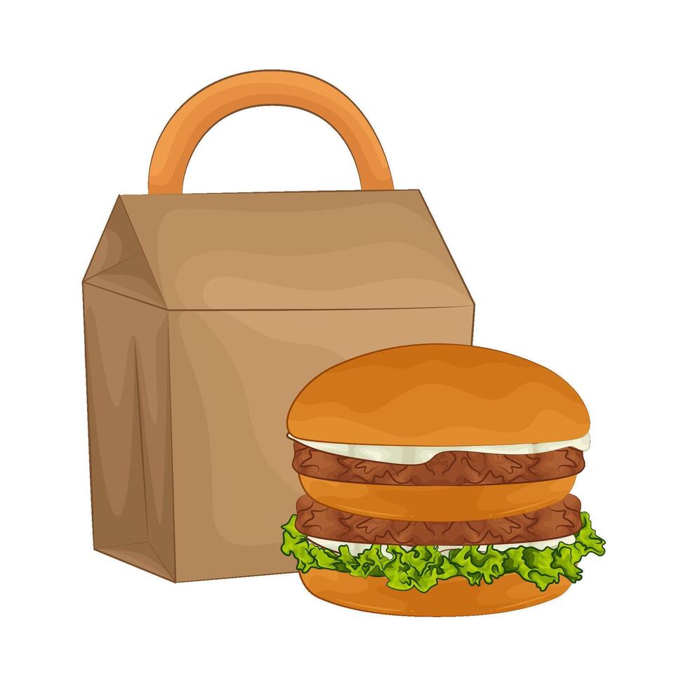 ilustração do hamburguer vetor