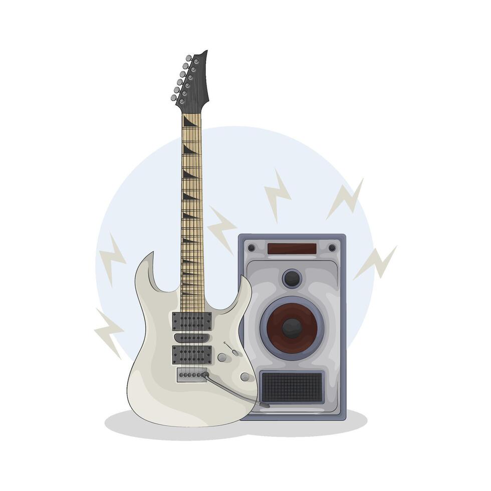 ilustração do elétrico guitarra vetor