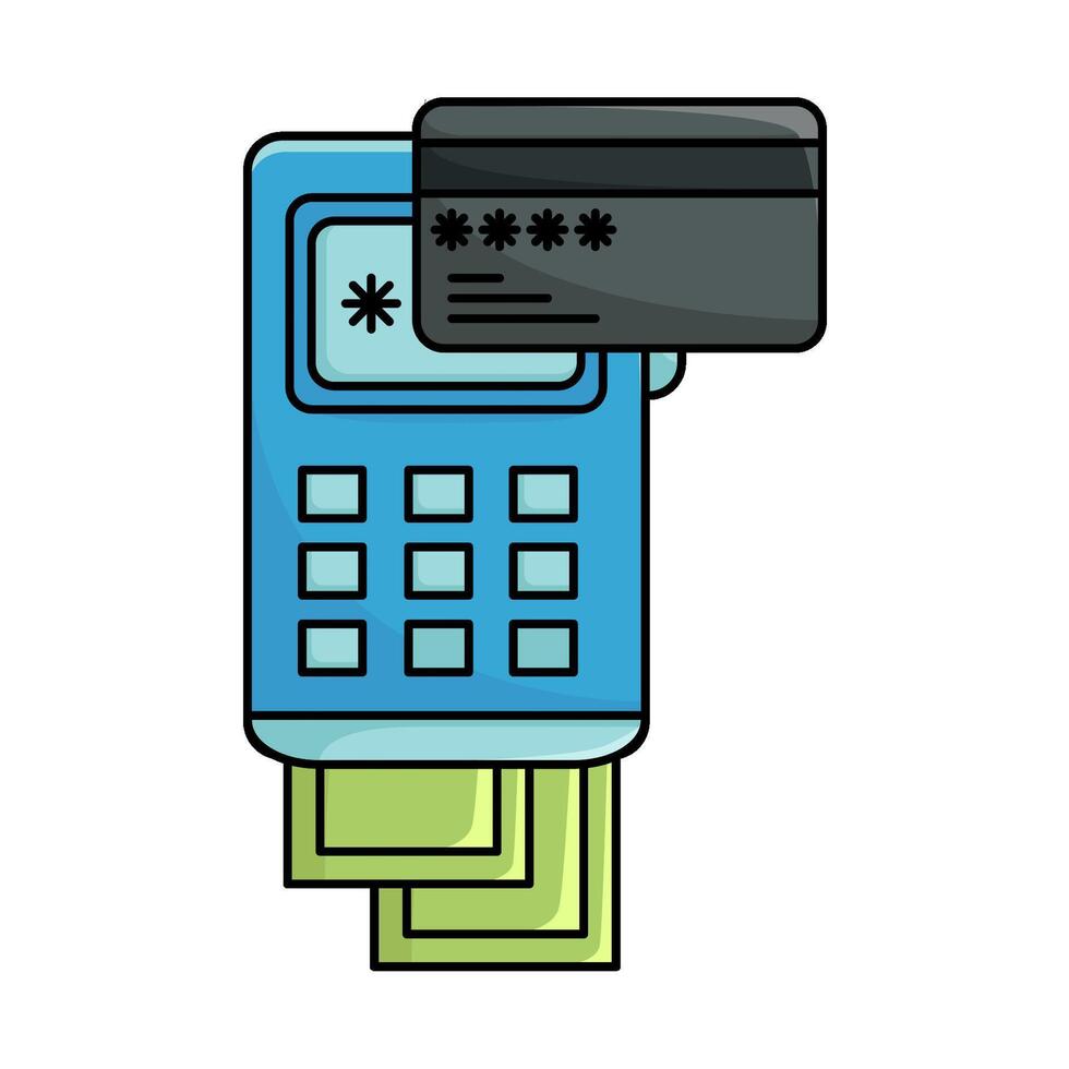 ilustração do crédito cartão máquina vetor