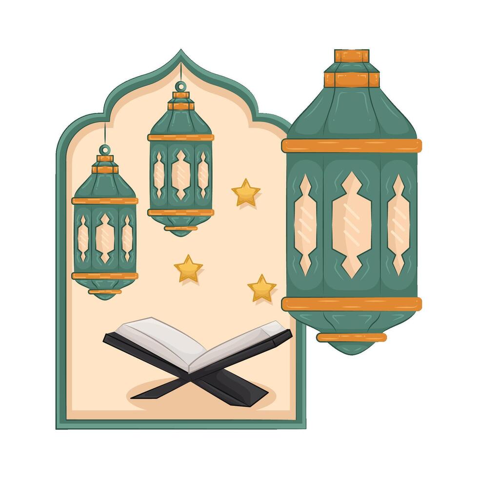 ilustração do Ramadã lanterna vetor
