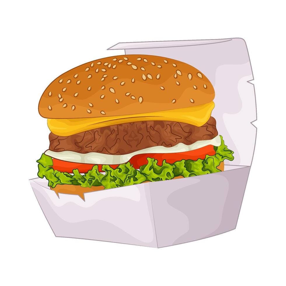 ilustração do hamburguer vetor