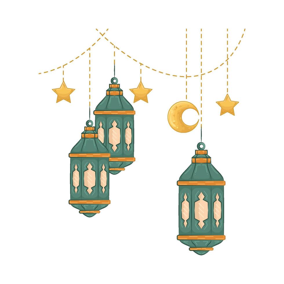 ilustração do Ramadã lanterna vetor