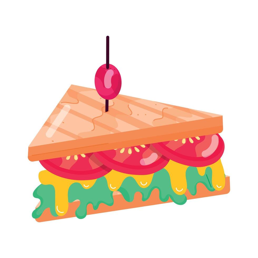 plano estilo sanduíches adesivos vetor
