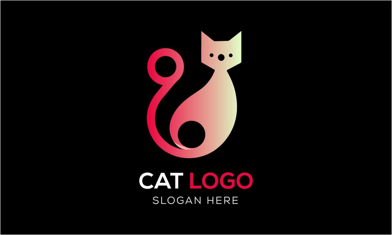 ai gerado gato animal animal ícone mascote logotipo Projeto minimalista moderno símbolo idéia modelo vetor