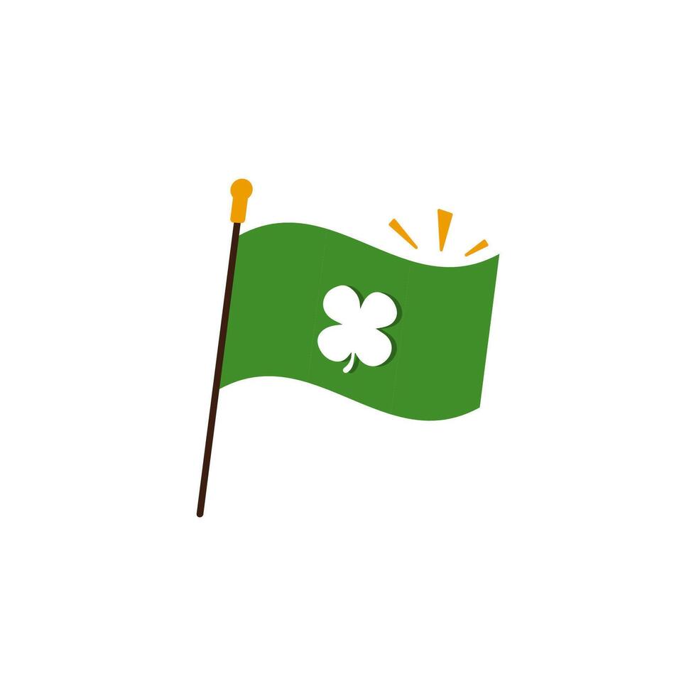 logotipo Projeto feliz st.patrick's dia irlandês bandeira trevo bandeira. ícone Projeto elemento vetor