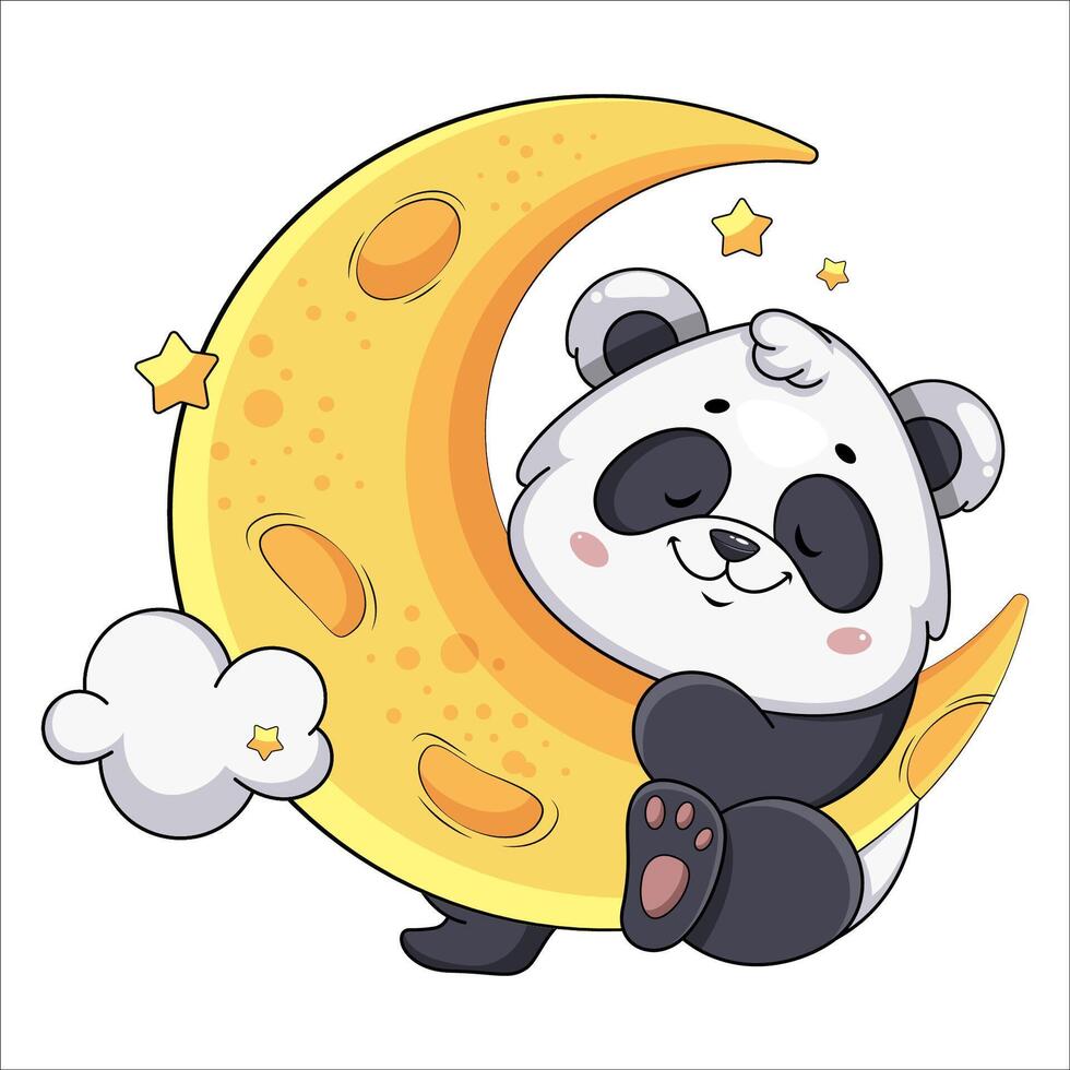 fofa panda. engraçado desenho animado personagem vetor