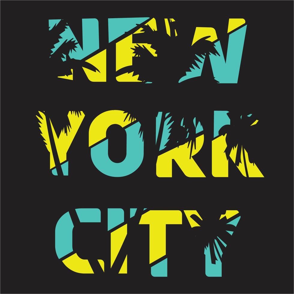 design de t-shirt de tipografia elegante de Nova York. impressão vetorial vetor