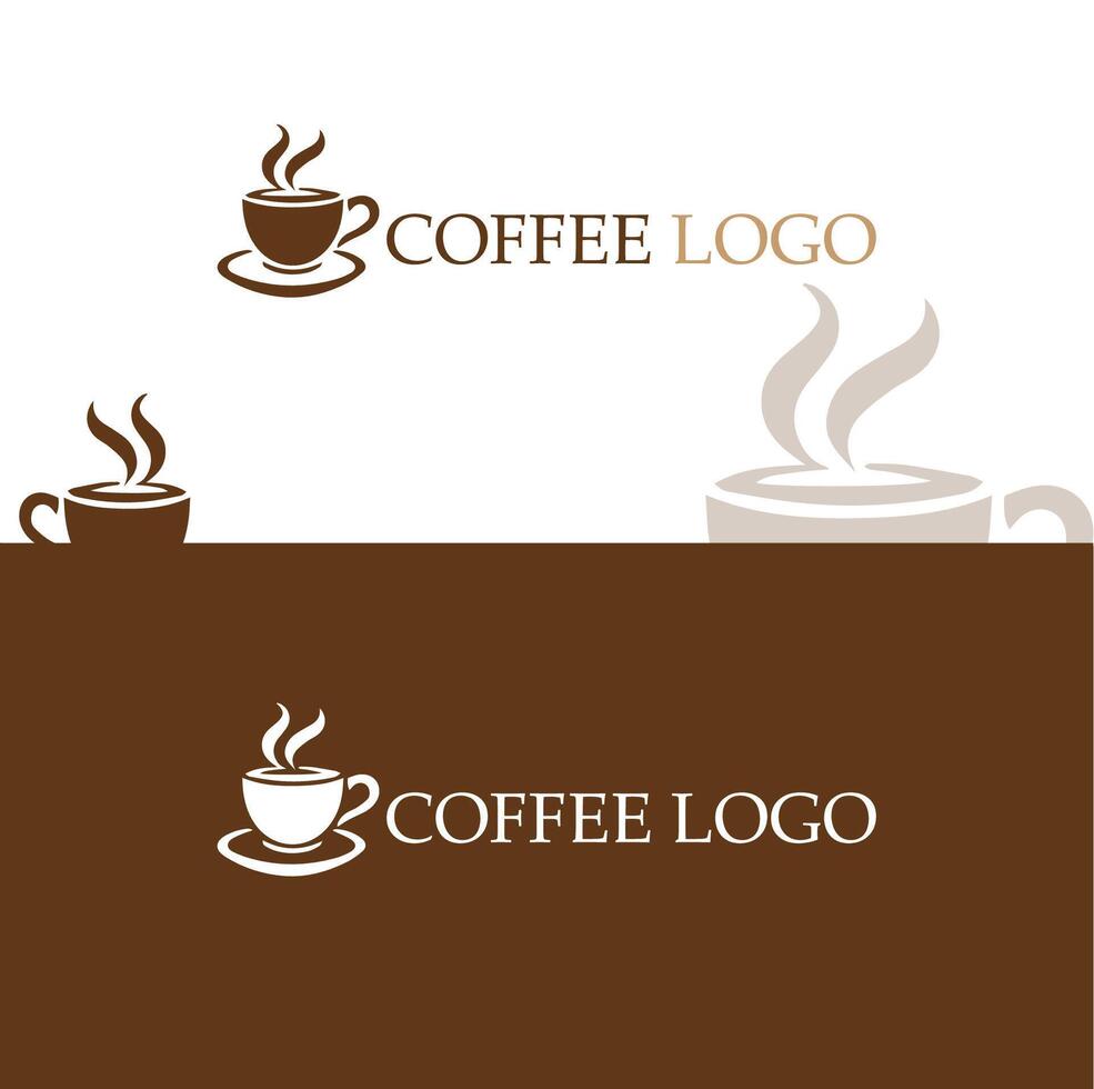café logotipo idéia vetor