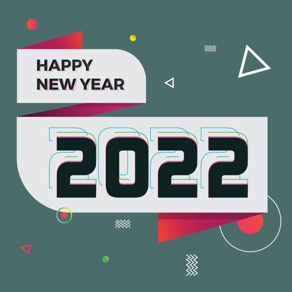 Fundo de papel de parede de ano novo de 2022 vetor