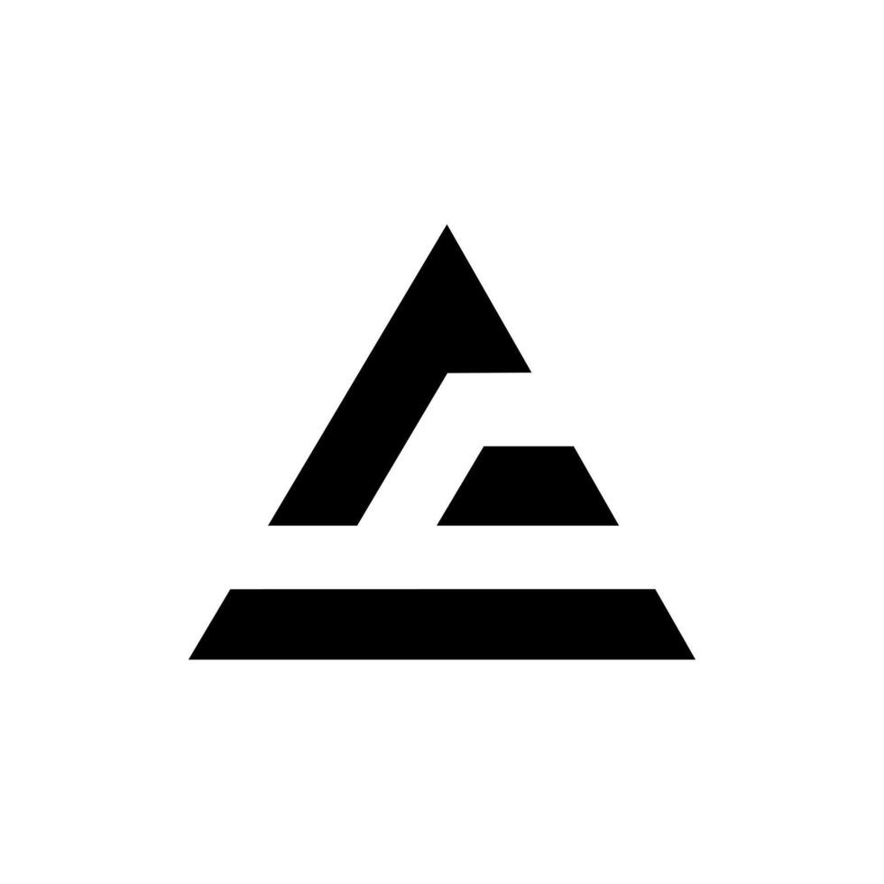 carta ae triângulo forma com moderno único monograma logotipo Projeto vetor