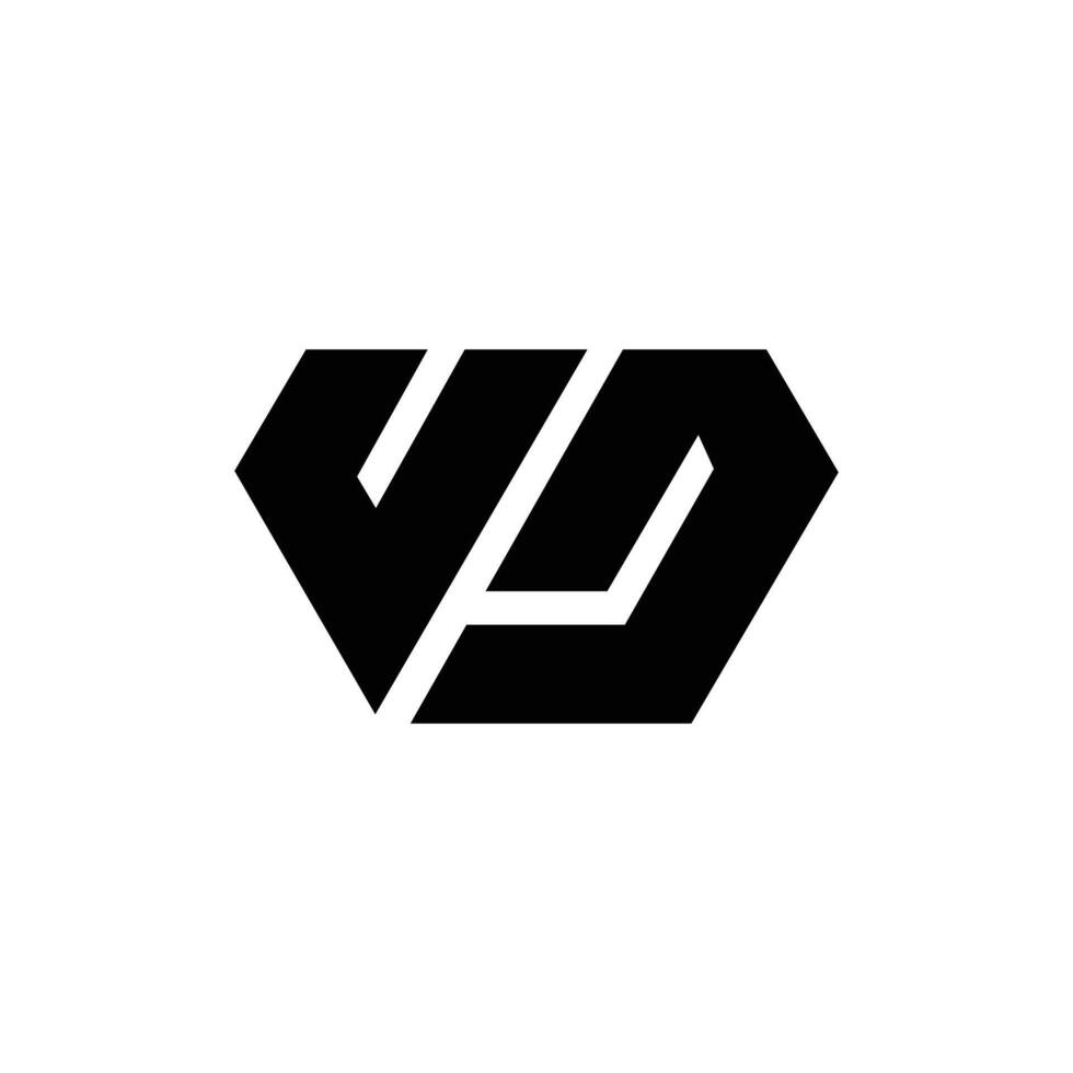 carta vd moderno único monograma logotipo Projeto vetor
