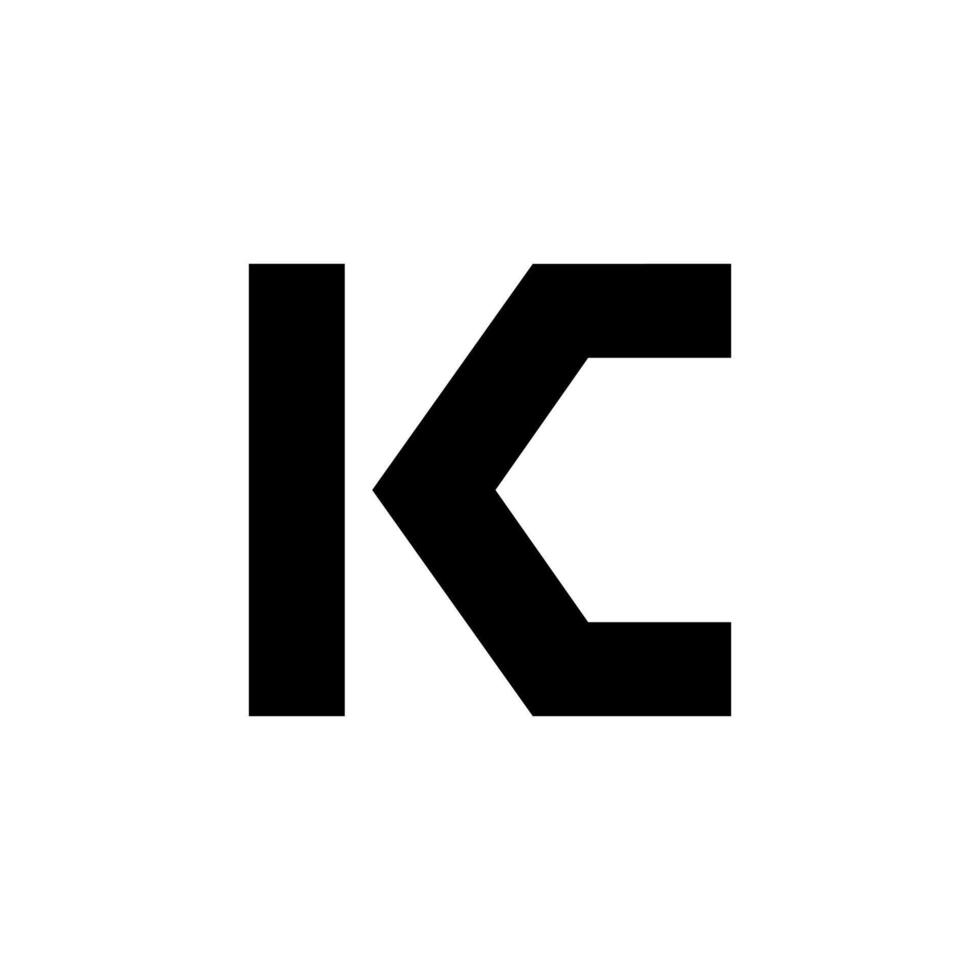 carta kc com moderno forma único tipografia monograma abstrato logotipo vetor