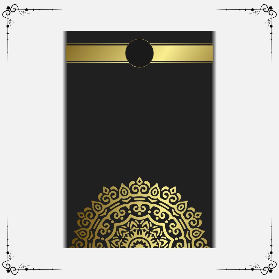 Mandala de luxo abstrato com arabescos dourados no estilo oriental vetor