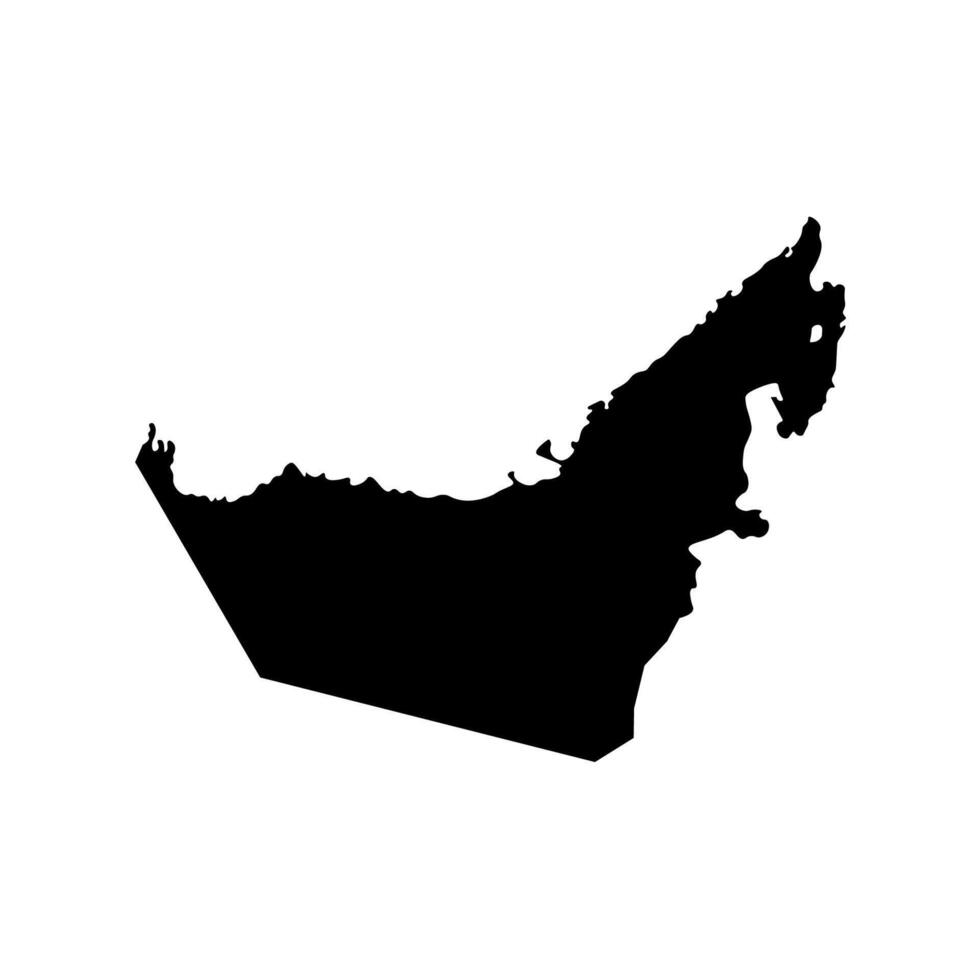vetor isolado simplificado ilustração ícone com Preto silhueta do Unidos árabe emirados, eua mapa. branco fundo