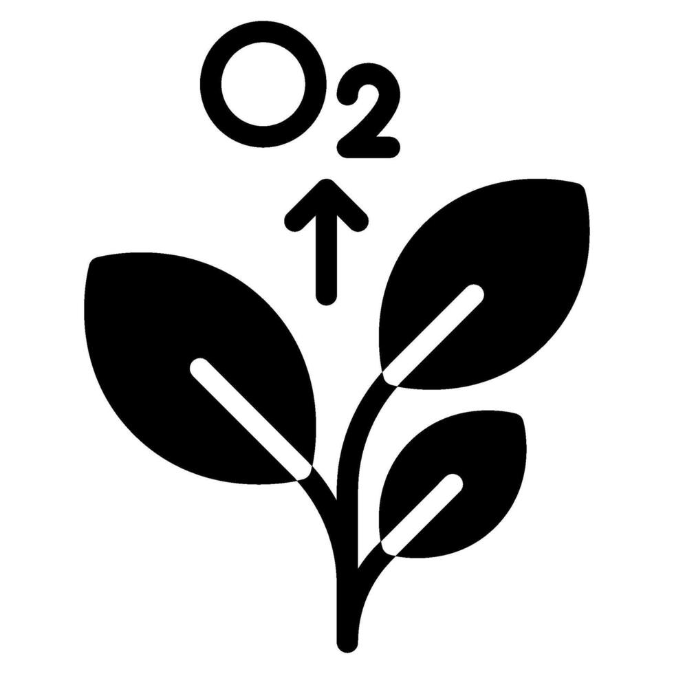 oxigênio ecologia objeto ícone ilustração vetor