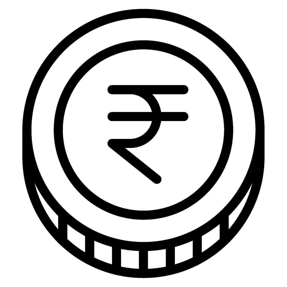 rupia Forma de pagamento e finança ícone ilustração vetor