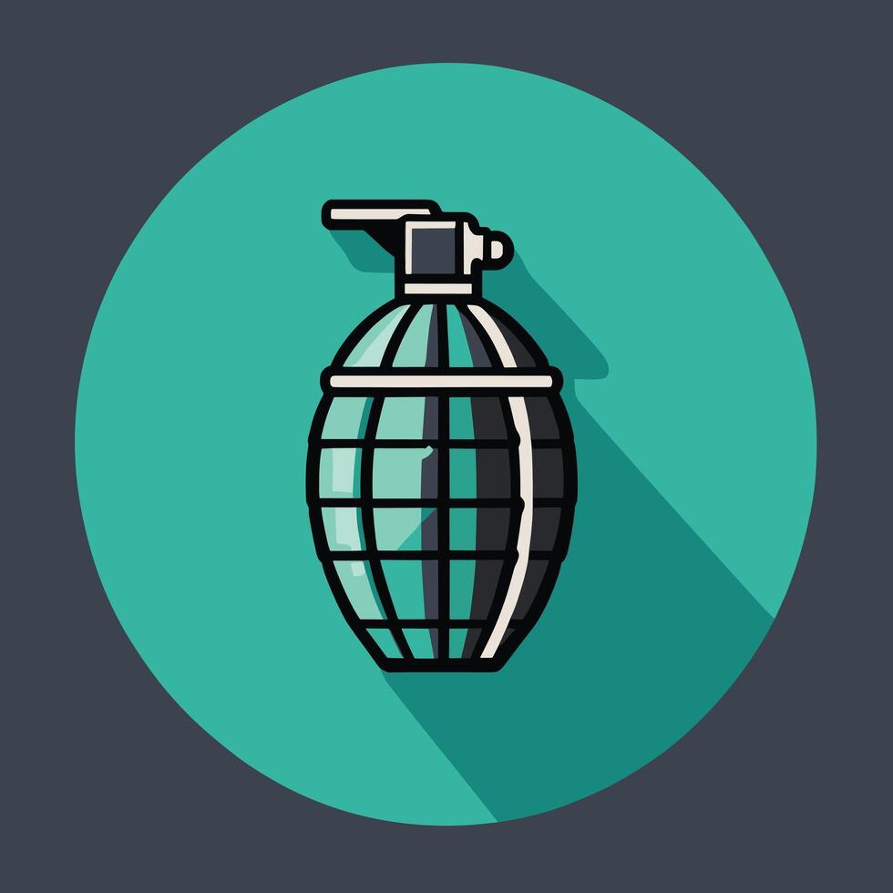 Grenade ícone logotipo grampo arte vetor ilustração