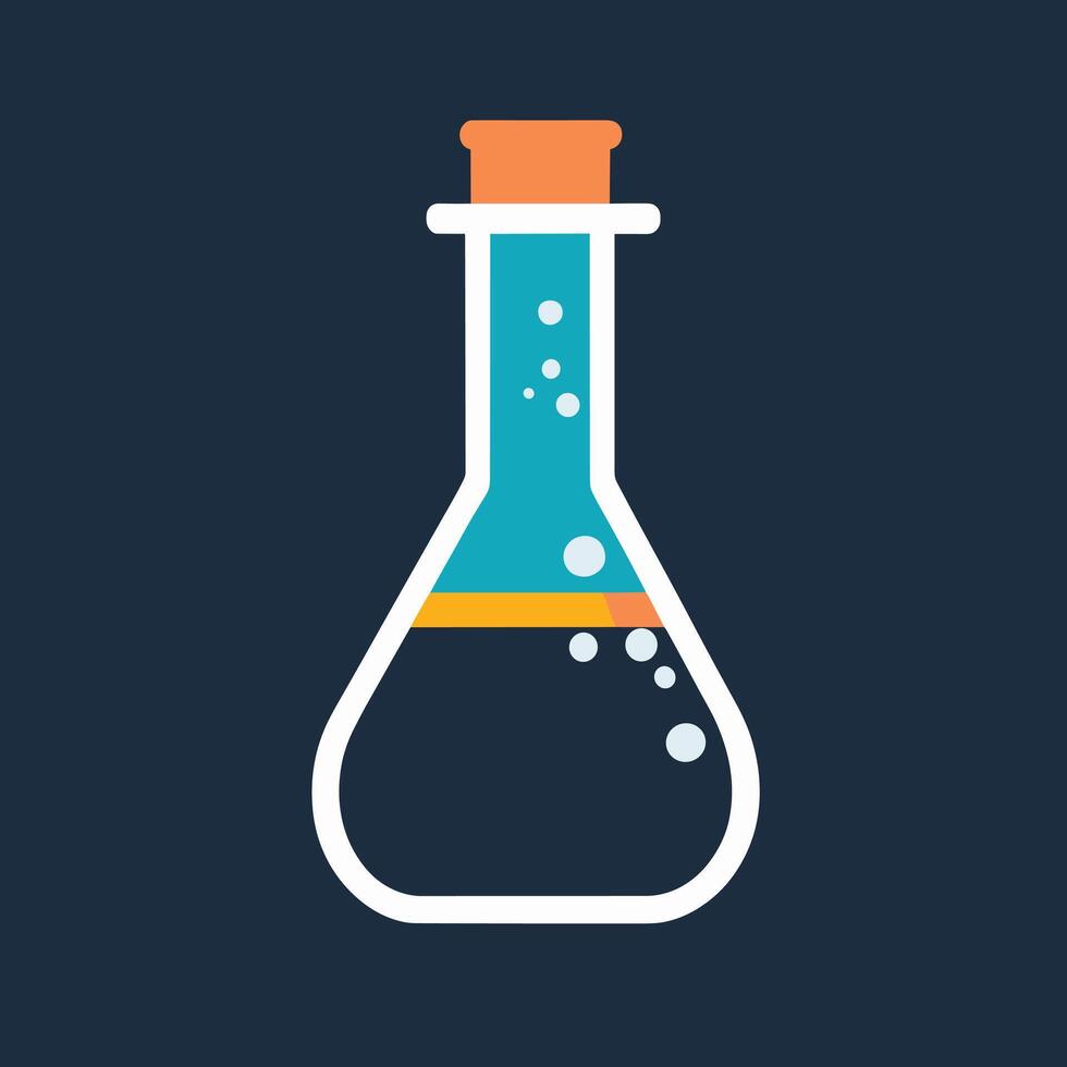 laboratório frasco químico teste tubo científico conceito vetor ilustração