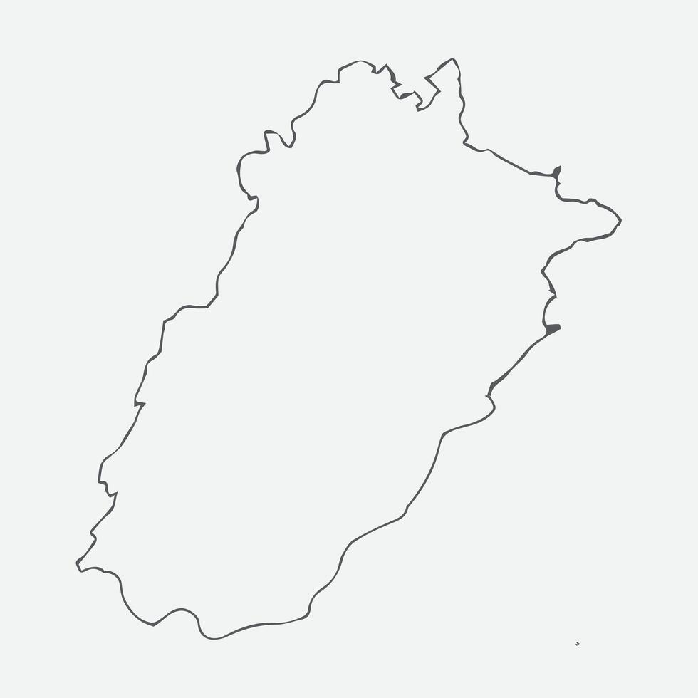 punjab esboço mapa Paquistão província, vetor arte