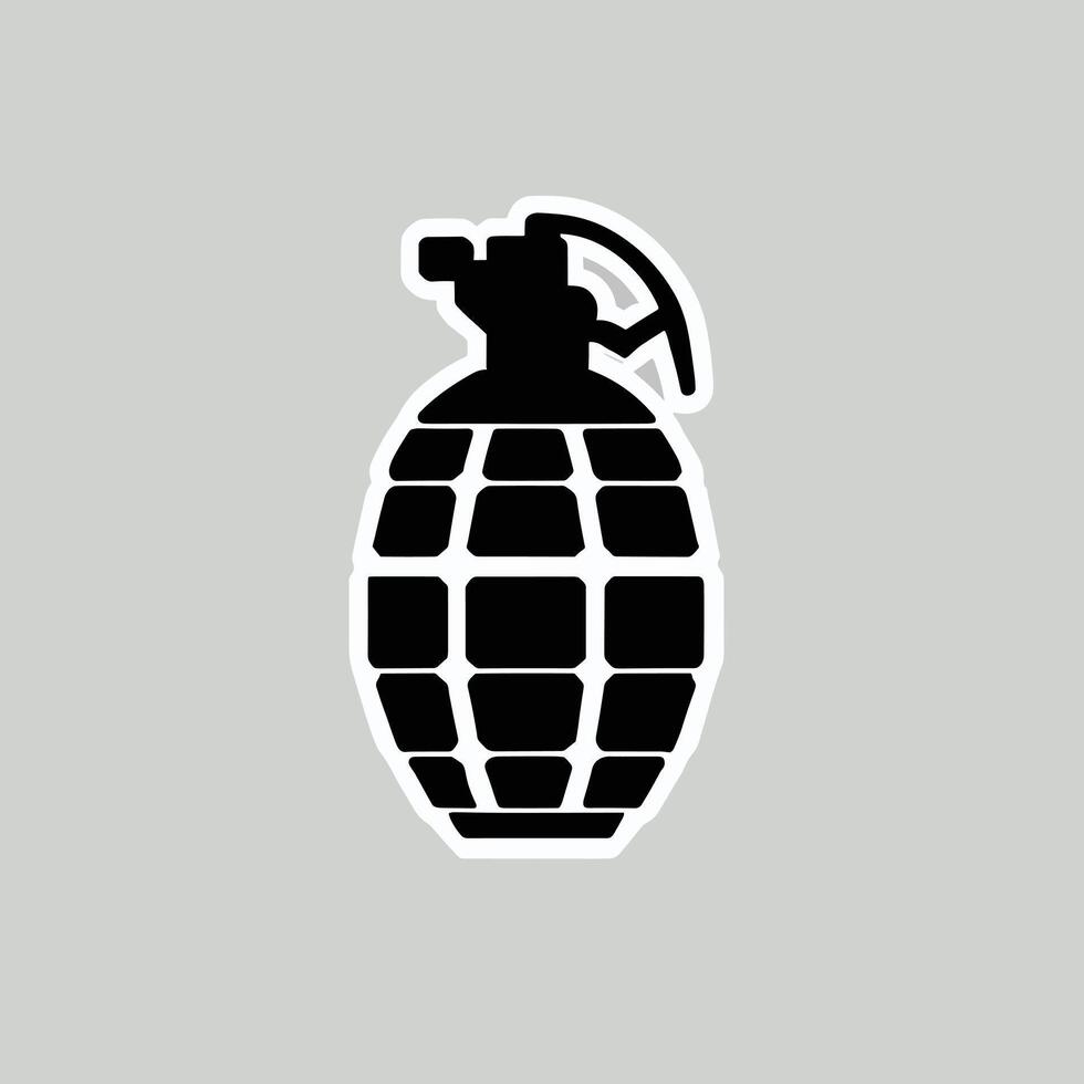 Grenade ícone logotipo grampo arte vetor ilustração