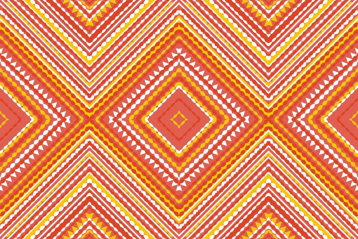 desatado tecido padrão, abstrato geométrico triângulo onda ziguezague ikat tribal. índigo branco para impressão têxteis, tapetes, tecidos. vetor