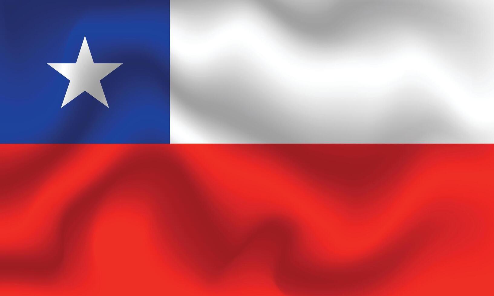 plano ilustração do Chile bandeira. Chile nacional bandeira Projeto. Chile onda bandeira. vetor