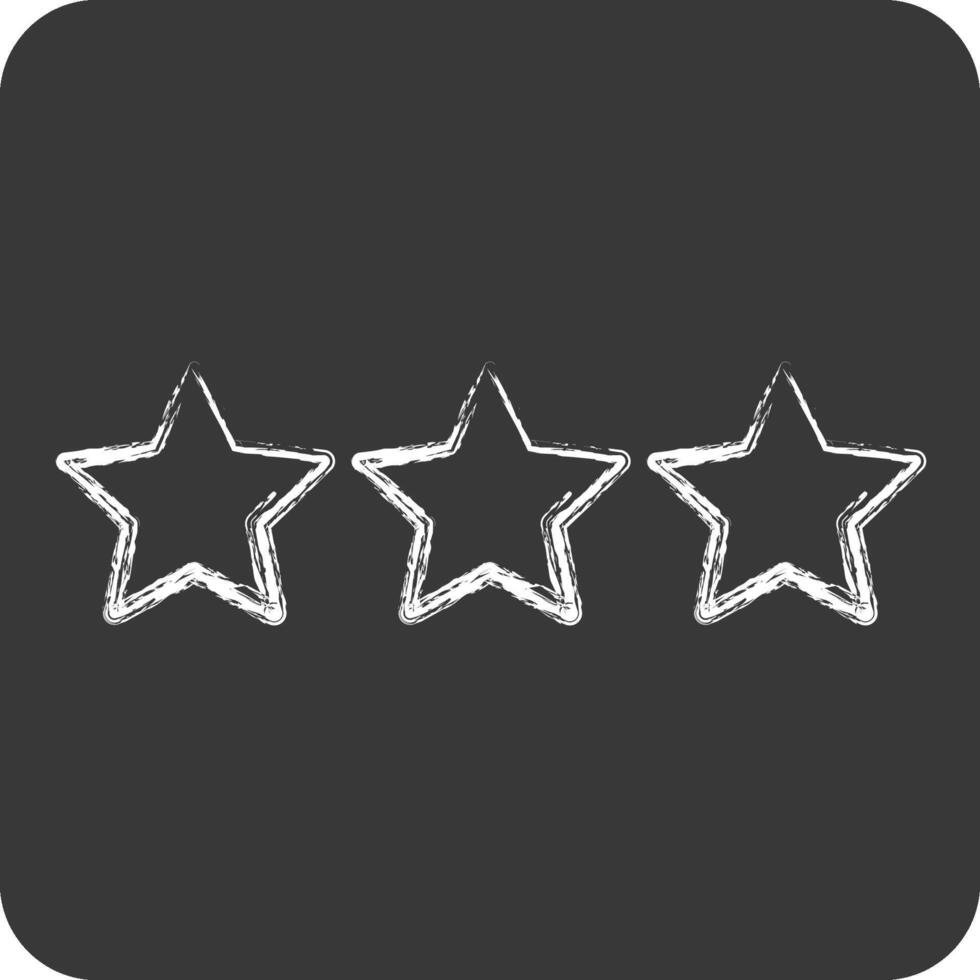 ícone Estrela classificação. relacionado para militares e exército símbolo. giz estilo. simples Projeto ilustração vetor