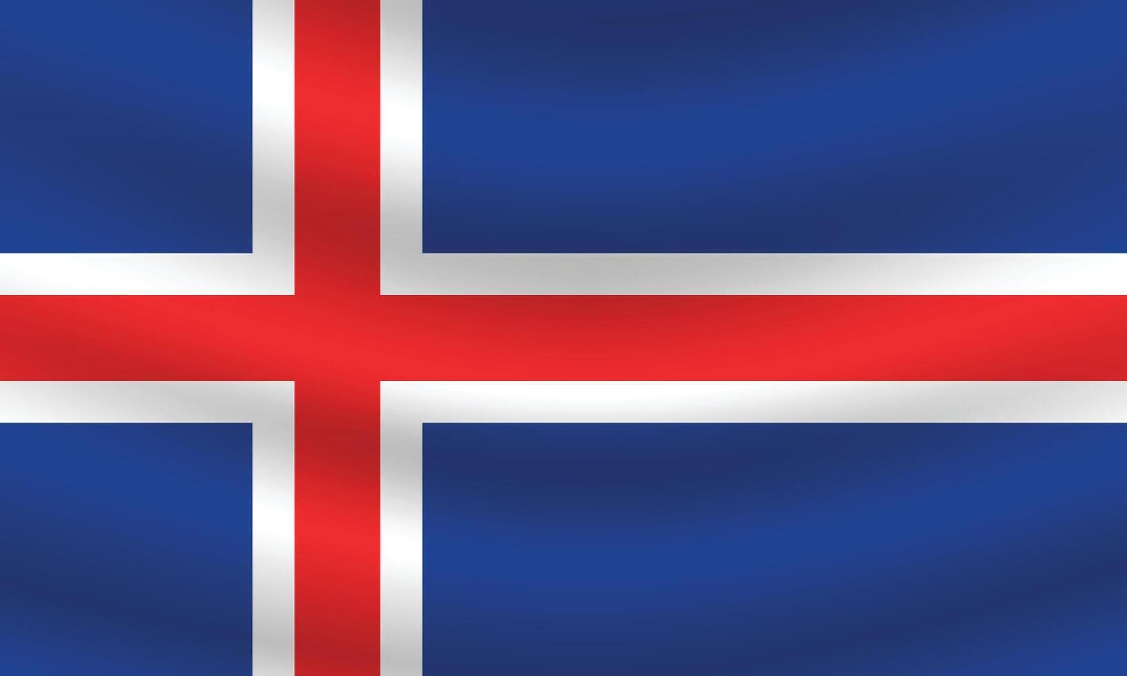 plano ilustração do Islândia nacional bandeira. Islândia bandeira Projeto. Islândia onda bandeira. vetor