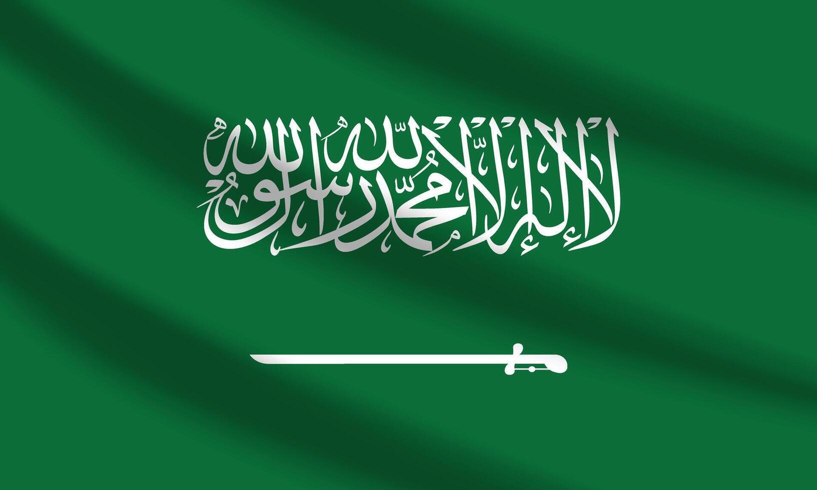 plano ilustração do a saudita arábia bandeira. saudita arábia nacional nacional bandeira Projeto. saudita arábia onda bandeira. vetor