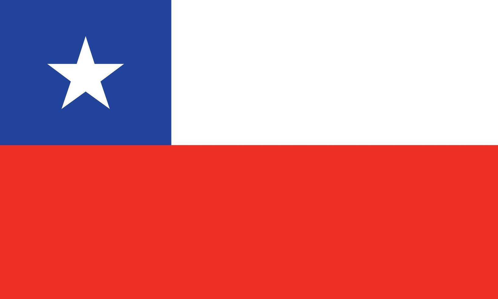 plano ilustração do Chile bandeira. Chile nacional bandeira Projeto. vetor