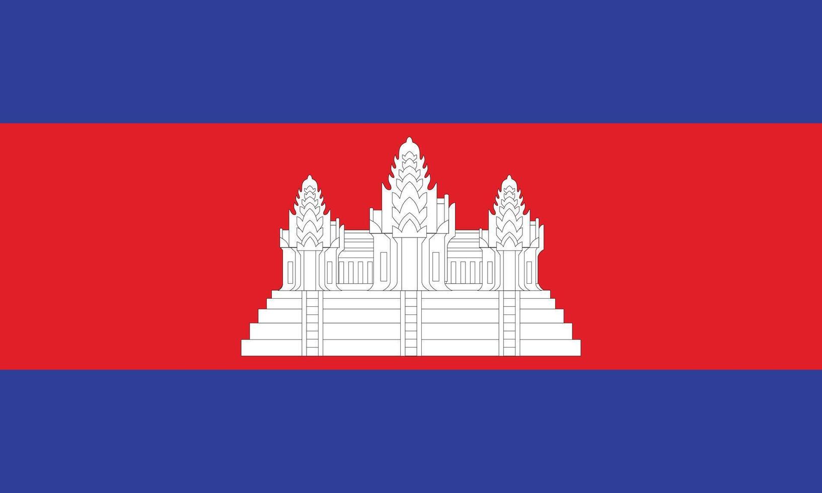 plano ilustração do a cambojano bandeira. Camboja nacional bandeira Projeto. vetor